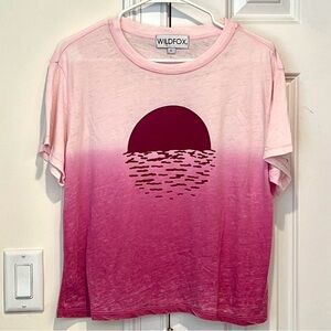 Wildfox Pink Ombre Graphic Tee size L